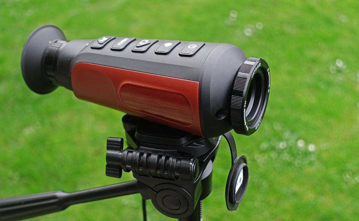 LM6P thermal camera mounted on a tripod